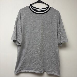 Vintage Single Stitch TShirt Gray Blank Artex Mens L Made in USA 90s